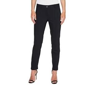 Michael Kors Brushed Skinny Black Ankle Pants, Women's Size 2 Tapered, Slit